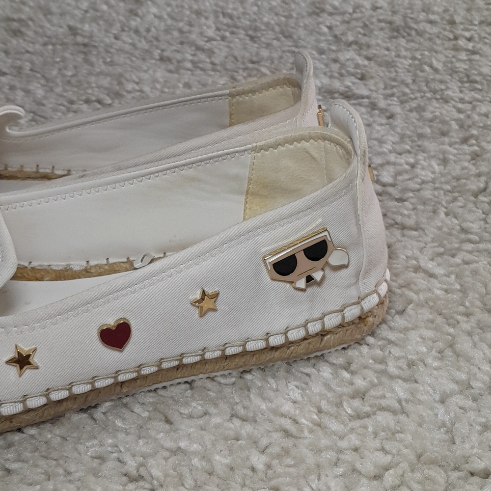 KARL LAGERFELD pin on Slip On Espadrille Size 10 - Picture 5 of 16